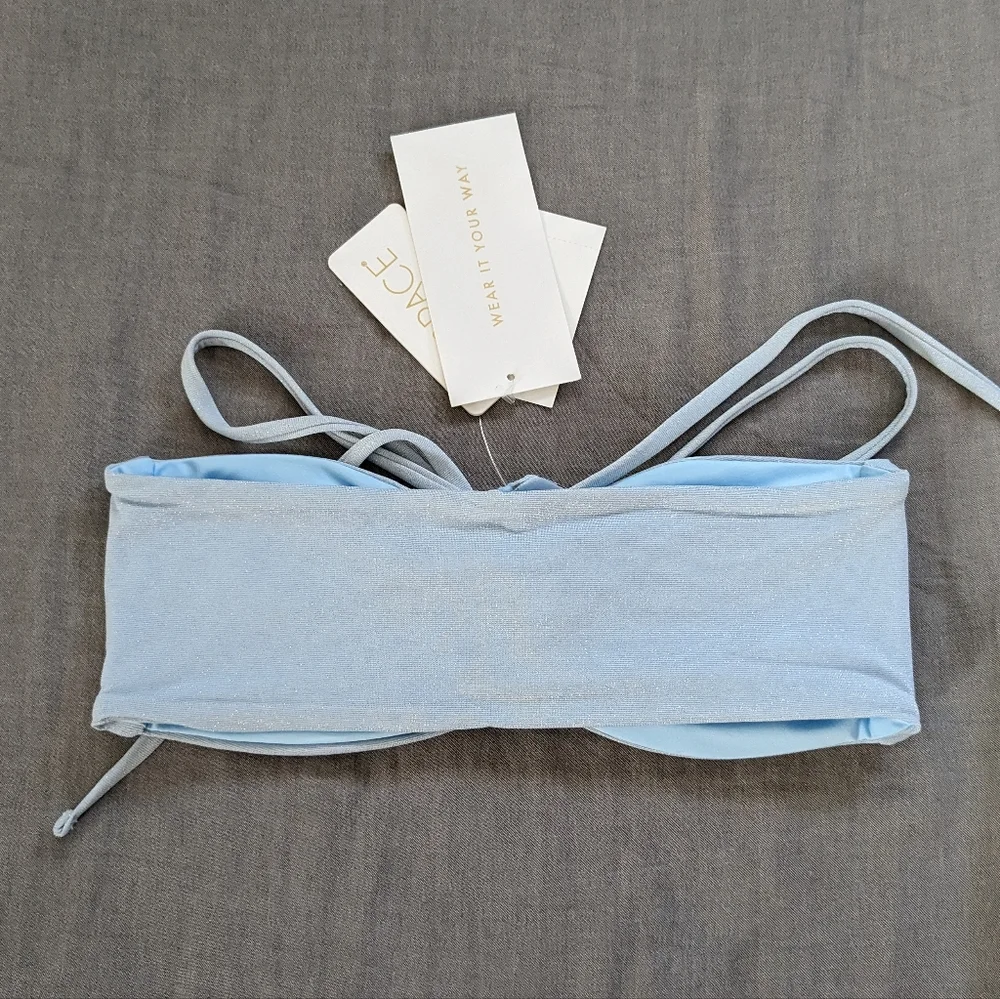 L*Space Shimmer Dawn Cabana Bikini Set Blue